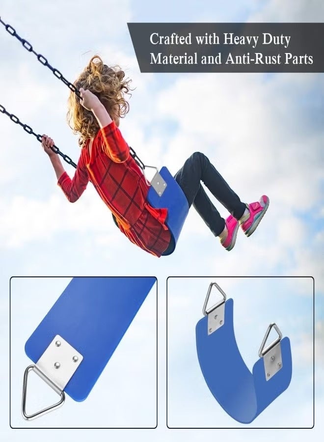 ريكسا أرجوحة أطفال,أرجوحة حائط مصنوعة من الحديد بمقعد متأرجح وسلاسل للانشطة الخارجية , مقعد حديدي متأرجح عالي التحمل مع سلسلة حديدي , مرجيحة أطفال للملعب والفناء الخلفي وغرفة اللعب مع سلسلة مغطاة بالبلاستيك وخطافات - Image 4