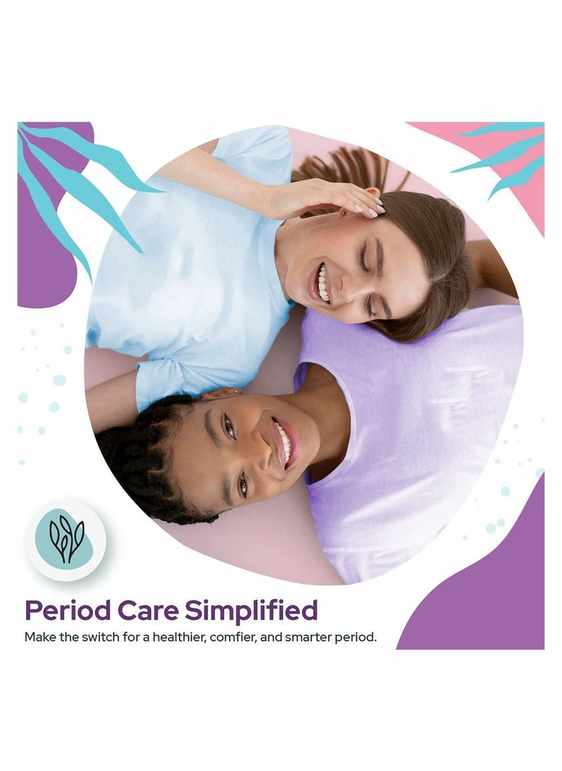 SYOSI - Soft Menstrual Cup Super Soft and Flexible, Reusable Silicone Foldable Sterilizing Cup, Wear for 12 Hours, Easy to Clean Tampon and Pad Alternative  1 Small and 1 Large - Image 1