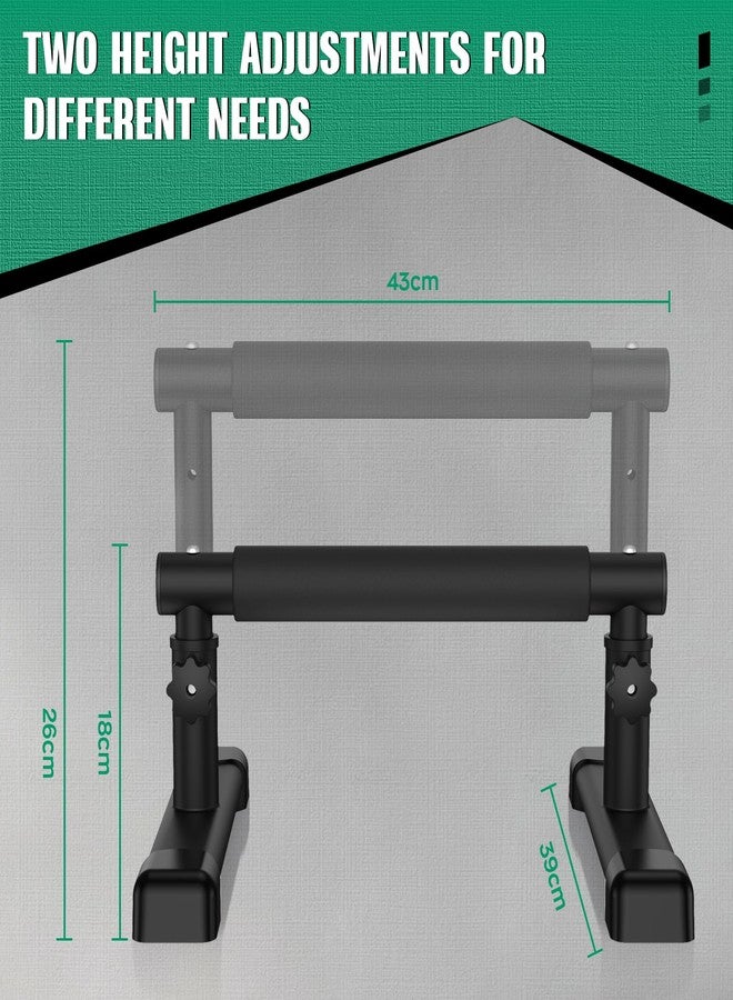 IMAYCC Parallettes Bars, Adjustable 7.5" and 10.6" High Push Up Bars Strength Training For Handstands, Full Planche & Dips, Calisthenic, Gymnastic, Push Up Stands Handle for Floor Workouts - Image 3