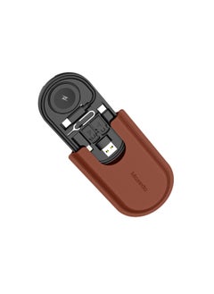 Moxedo Mini Charging Cable Conversion Kit, Portable Data Transfer Multi-Cable interface USB Type-C to C to USB-A to Lightning, Wireless Watch Charger, Sim/SD Card Slot, Sim Ejector Pin