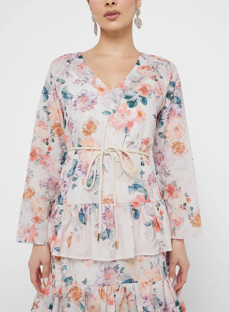 Khizana Floral Tiered Dress