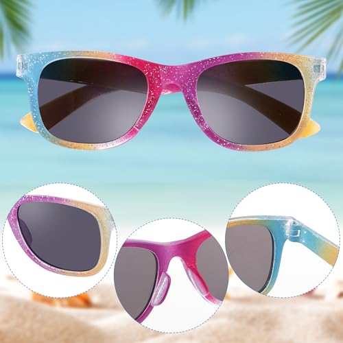 obmwang 3 Pack Kids Sunglasses Girls Princess Glitter Sunglasses for Toddler Girls Cute Glasses UV 400 Protection - Image 3