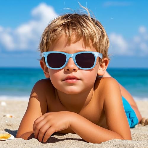 obmwang 3 Pack Kids Sunglasses Girls Princess Glitter Sunglasses for Toddler Girls Cute Glasses UV 400 Protection - Image 5