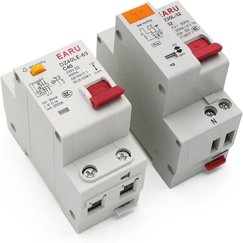 16A RCBO Circuit Breaker 1P N 230V Overload Short Circuit Leakage Protection 6 63A - Image 1