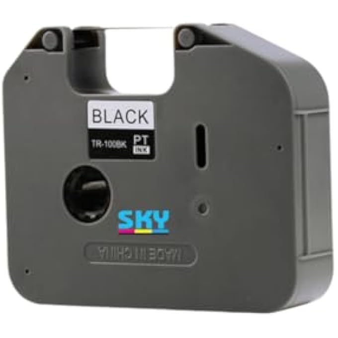 TR-100BK RIBBON BLACK 12MM X 100 METER COMPATIBLE WITH P TOUCH PRINTERS - Image 2