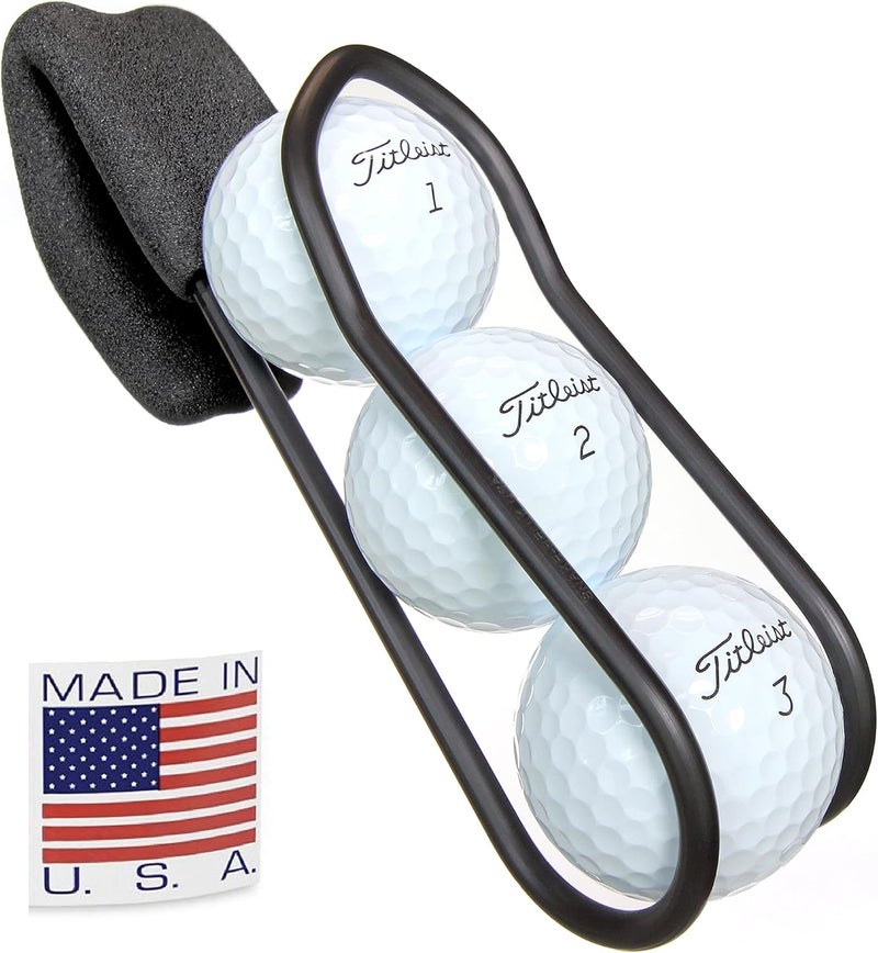 SnakeBelly Golf Ball Holder - Pro with Quick-Draw Release (Black) - Image 1