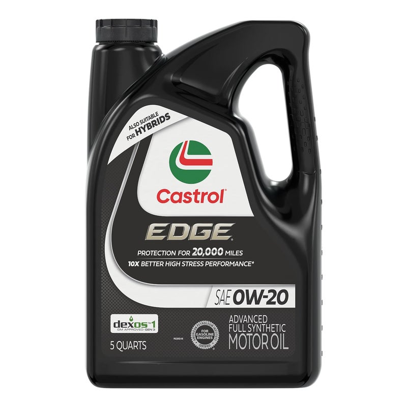 Castrol EDGE 0W-20 Advanced Full Synthetic Motor Oil, 5 Quarts - Image 1