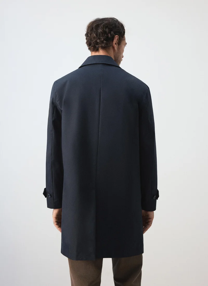 Mango Man 57-AZUL NOCHE Water-Repellent Gabardine With Pockets for Men | Best Price UAE