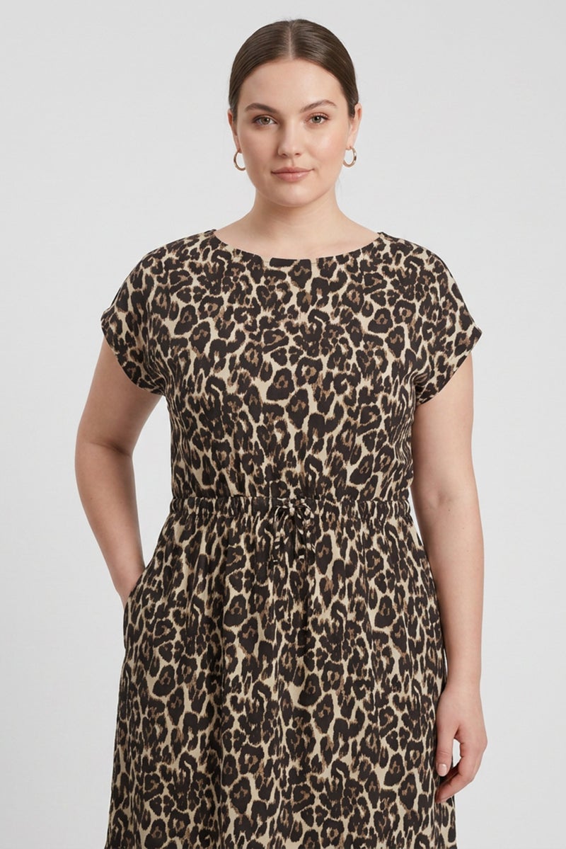 Threadbare Women Animal Print Midi Dress, Multicolor - Image 2