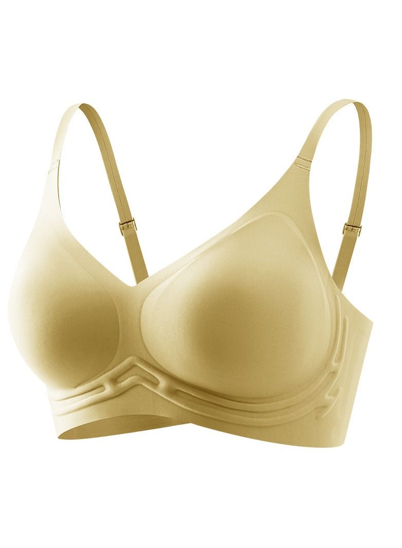Loquat Women's Soft Pull Gathered Seamless Jelly Strip Bra 
