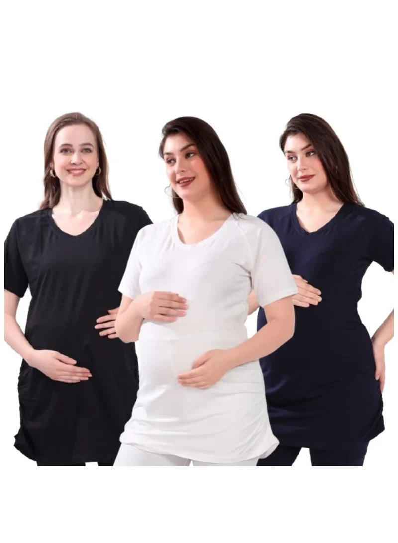 TUMMY  TUMMY Maternity T-shirt Pack of 3 for Women | Best Price UAE