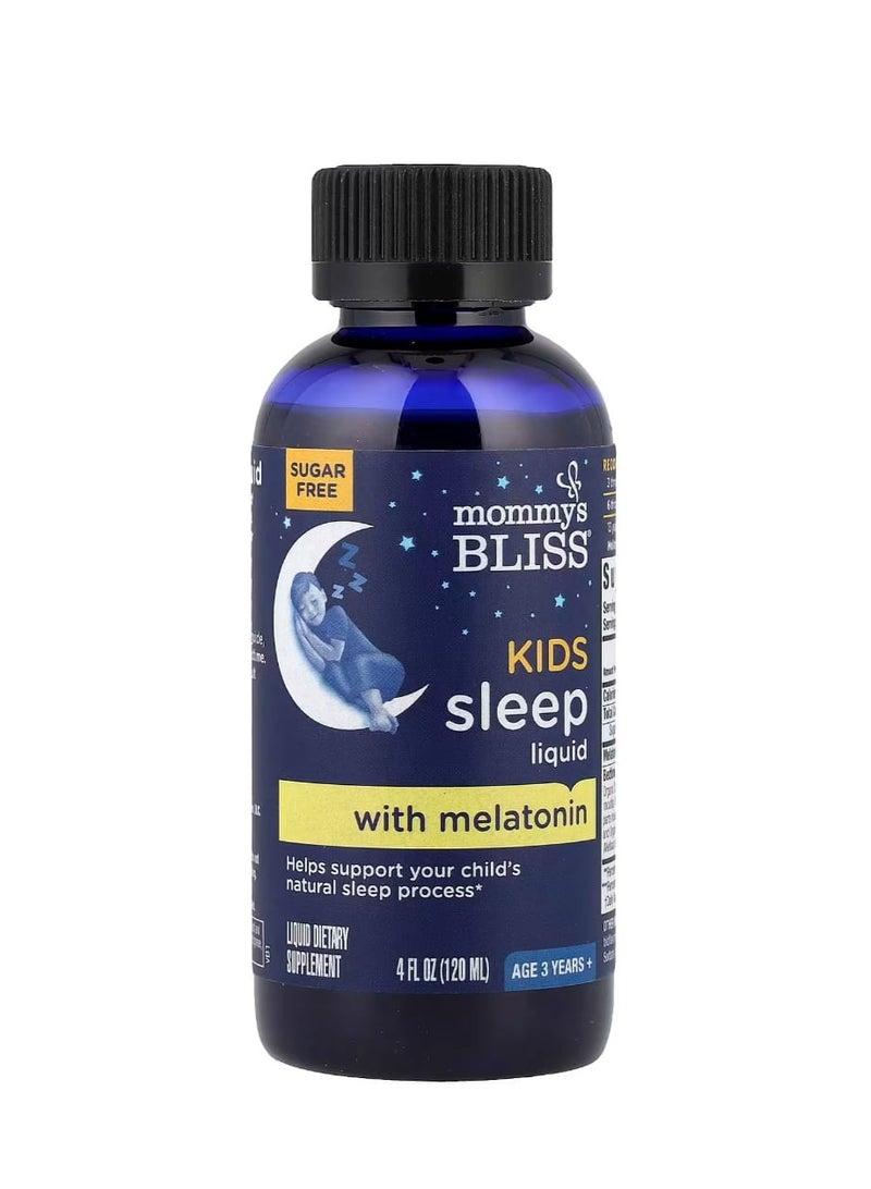 Mommy's Bliss Kids Sleep Liquid with Melatonin Age 3 Years+ Natural Grape 4 fl oz (120 ml) - Image 2