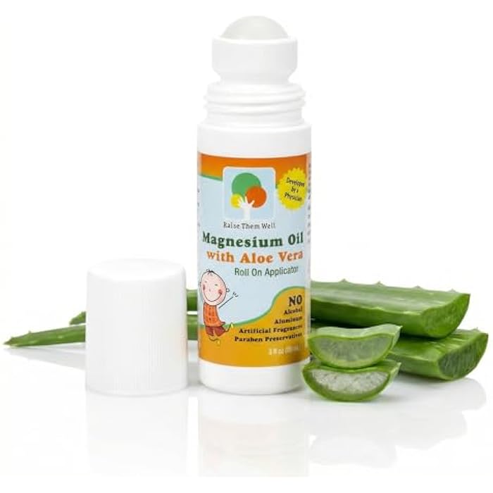 Raise Them Well Magnesium Oil Roll-On for Kids with Aloe Vera for Muscle Relaxation & Joint Relief, Fast-Absorbing Topical, Soothing Formula for Sore Muscles, Tension & Cramps, Natural Calm Support, 3 fl oz - Image 1