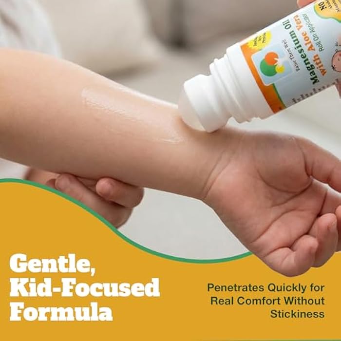 Raise Them Well Magnesium Oil Roll-On for Kids with Aloe Vera for Muscle Relaxation & Joint Relief, Fast-Absorbing Topical, Soothing Formula for Sore Muscles, Tension & Cramps, Natural Calm Support, 3 fl oz - Image 5