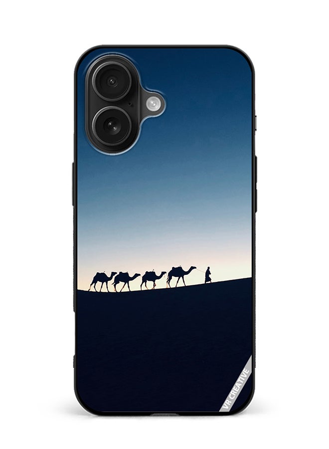 VR CREATIVE Protective Case Cover For Apple iPhone 16 Plus Camel Walking Design Multicolour