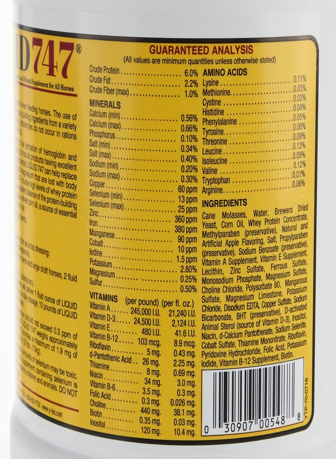 YTEX Equine D GAL Tuttle's Liquid 747 Feed Supplement - Image 4