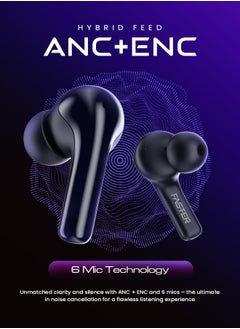 Faster FusionX Wireless Earbuds with Active Noise Cancellation (ANC) - 20 Hours Playtime with Bluetooth 5.4 - HiFi Stereo Sound Airpods - Gaming Bluetooth Earphones with Ultra-Low Latency, Deep Bass - For Exercise, Gym - Compatible with iPhone & Android (Black)  - Image 3