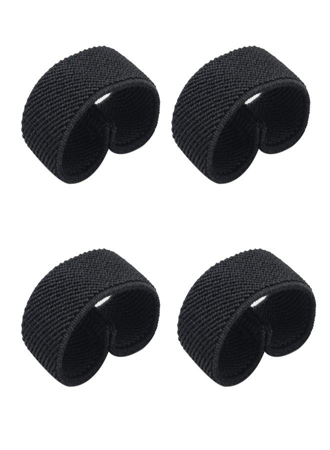 TACNEX Elastic Belt/Strap Keepers Organizers Web Canvas Nylon Belt Loop Stays Backpack Strap Holder Retainer Band for 1.5" Wide Belts/Straps Black - Image 1