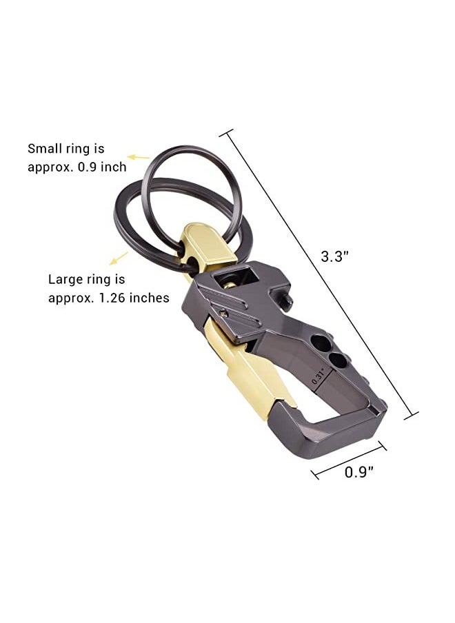 Generic 2 PCS Multifunctional Key Chain, Outdoor Activities Hiking Camping Climbing backpack KeyChain, Unisex Key Pendant (Silver)  - Image 2