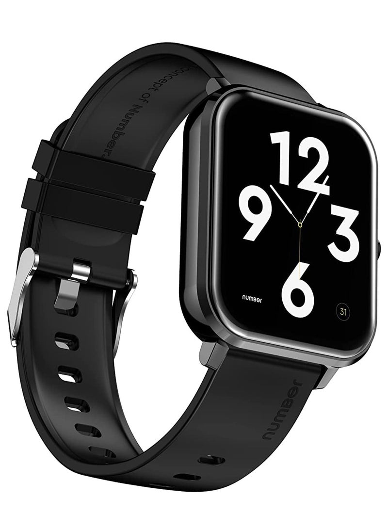 Number DialFit(1) Bluetooth Calling Smartwatch, 1.69" HD Black Display Metal Frame Smartwatch Stone Black - Image 1