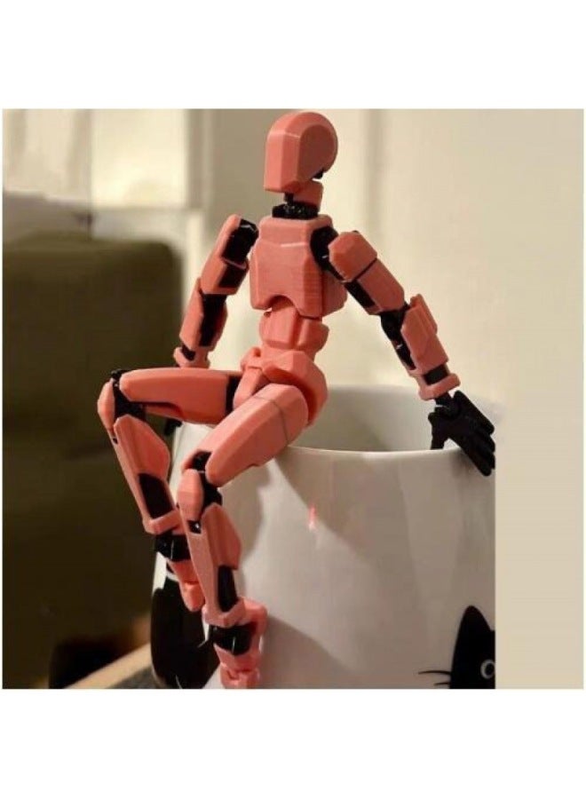 13 Multi-jointeD Movable Doll 3D PrinteD HanD Plate Lucky 13 Doll Full BoDy Activity Mechanical Decompression-Color:Orange Joint Man  60g  - Image 5