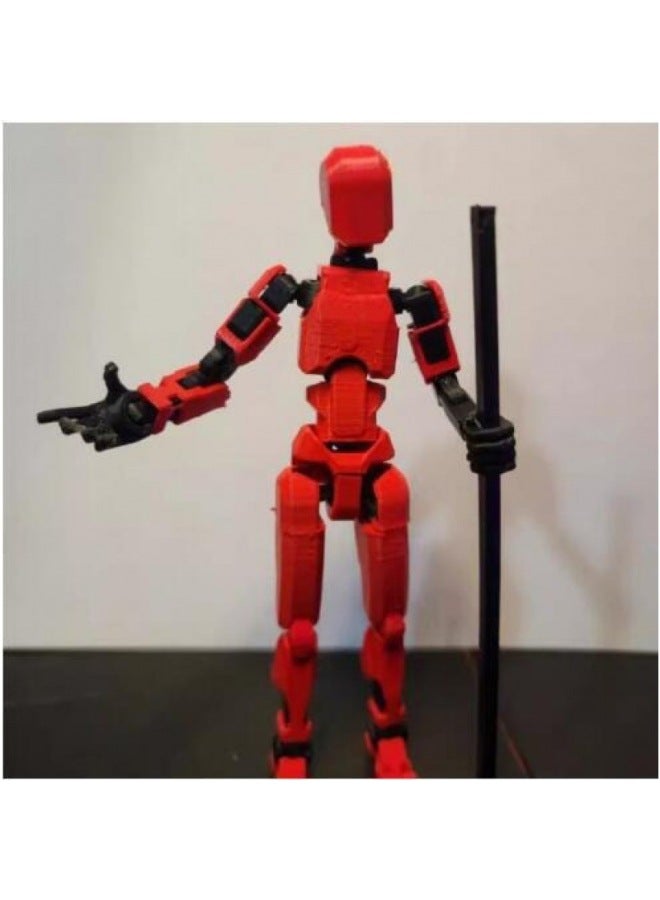 13 Multi-jointeD Movable Doll 3D PrinteD HanD Plate Lucky 13 Doll Full BoDy Activity Mechanical Decompression-Color:Orange Joint Man  60g  - Image 4