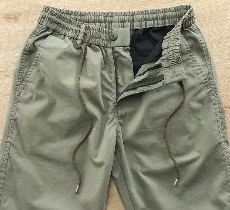 Autumn Mens Korean Colorblock Slim Joggers Black - Image 5