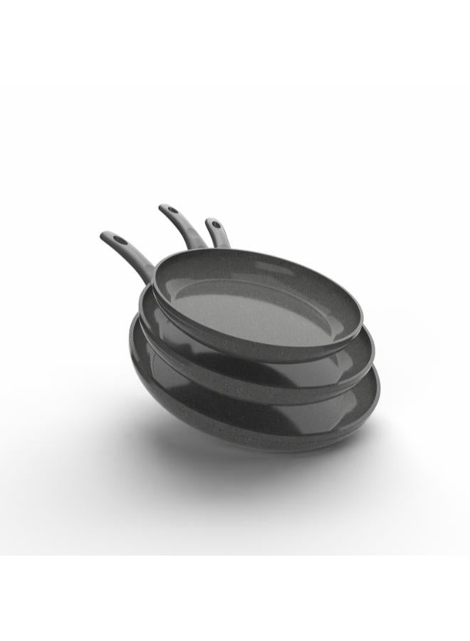 Top Chef Granite3 pieces set ( fraying pan 20 \ 24 \ 26 ) grey - Image 4