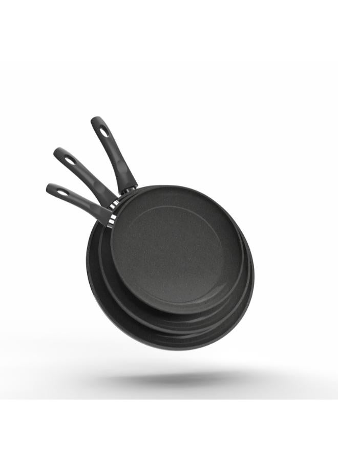 Top Chef Granite3 pieces set ( fraying pan 20 \ 24 \ 26 ) grey - Image 2