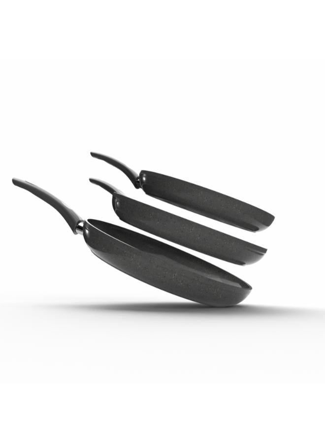 Top Chef Granite3 pieces set ( fraying pan 20 \ 24 \ 26 ) grey - Image 3