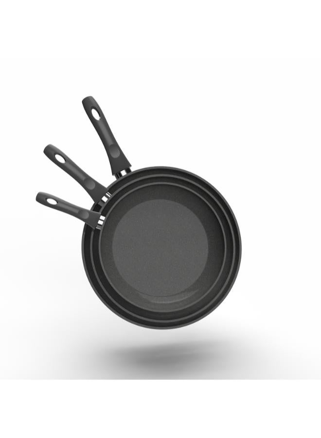 Top Chef Granite3 pieces set ( fraying pan 20 \ 24 \ 26 ) grey - Image 1
