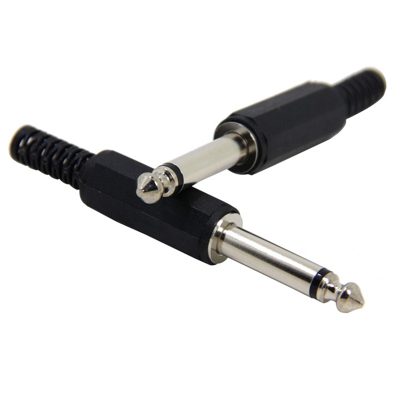 Ancable 10-Pack 1/4-Inch Mono Phone Plug, Solder Type Cost-Effective Plastic 6.35mm TS Connector with Shrinkle Tube for Guitar, Instrument, Speaker/Microphone/Patch Cables - Image 4