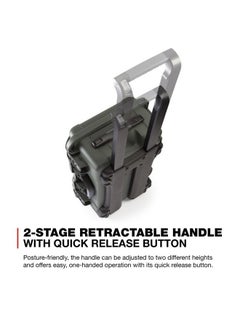 Nanuk Wheeled Series 935 Lightweight NK-7 Resin Waterproof Protective Case and Padded Divider - Olive  - Image 2
