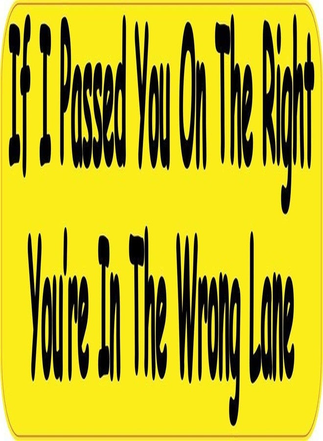 StickerTalk ملصق فينيل StickerTalk "مرر في المسار الصحيح، المسار الخطأ"، مقاس 10 بوصات × 3 بوصات - Image 1