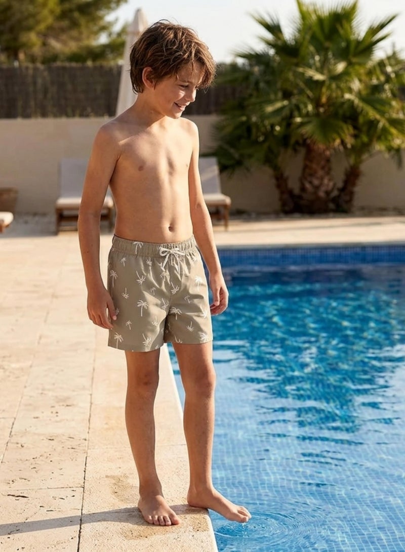Slipstop Palms Sand Junior Swim Shorts - Image 2