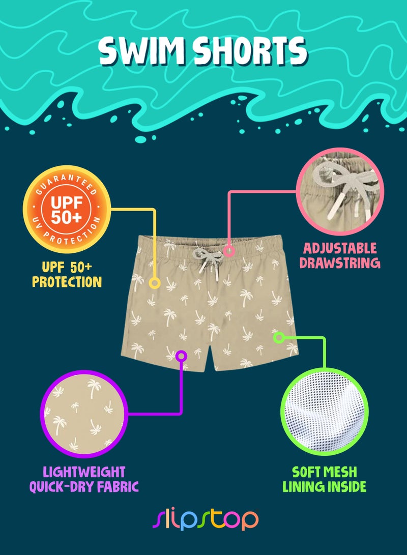 Slipstop Palms Sand Junior Swim Shorts - Image 3