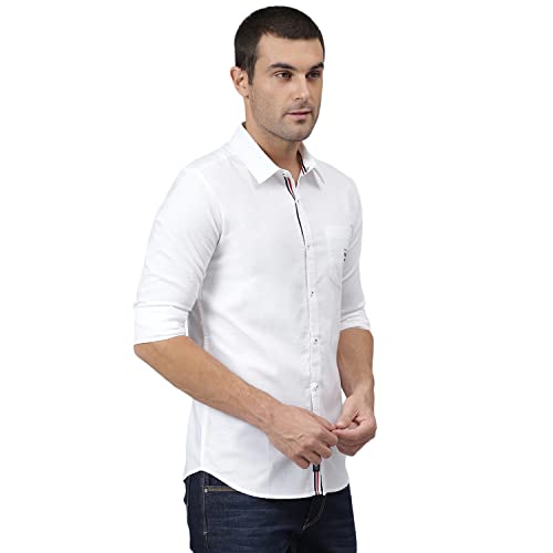 Thomas Scott Mens | Full Sleeve | Solid | Regular Fit | 100% Cotton | Spread Collar | Casual | Shirt (Ghost White_M) - Image 5