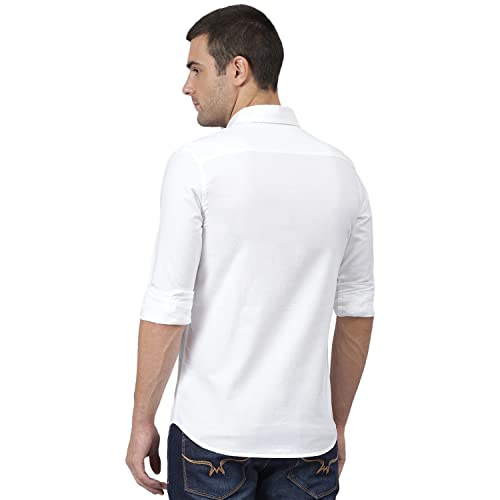 Thomas Scott Mens | Full Sleeve | Solid | Regular Fit | 100% Cotton | Spread Collar | Casual | Shirt (Ghost White_M) - Image 3