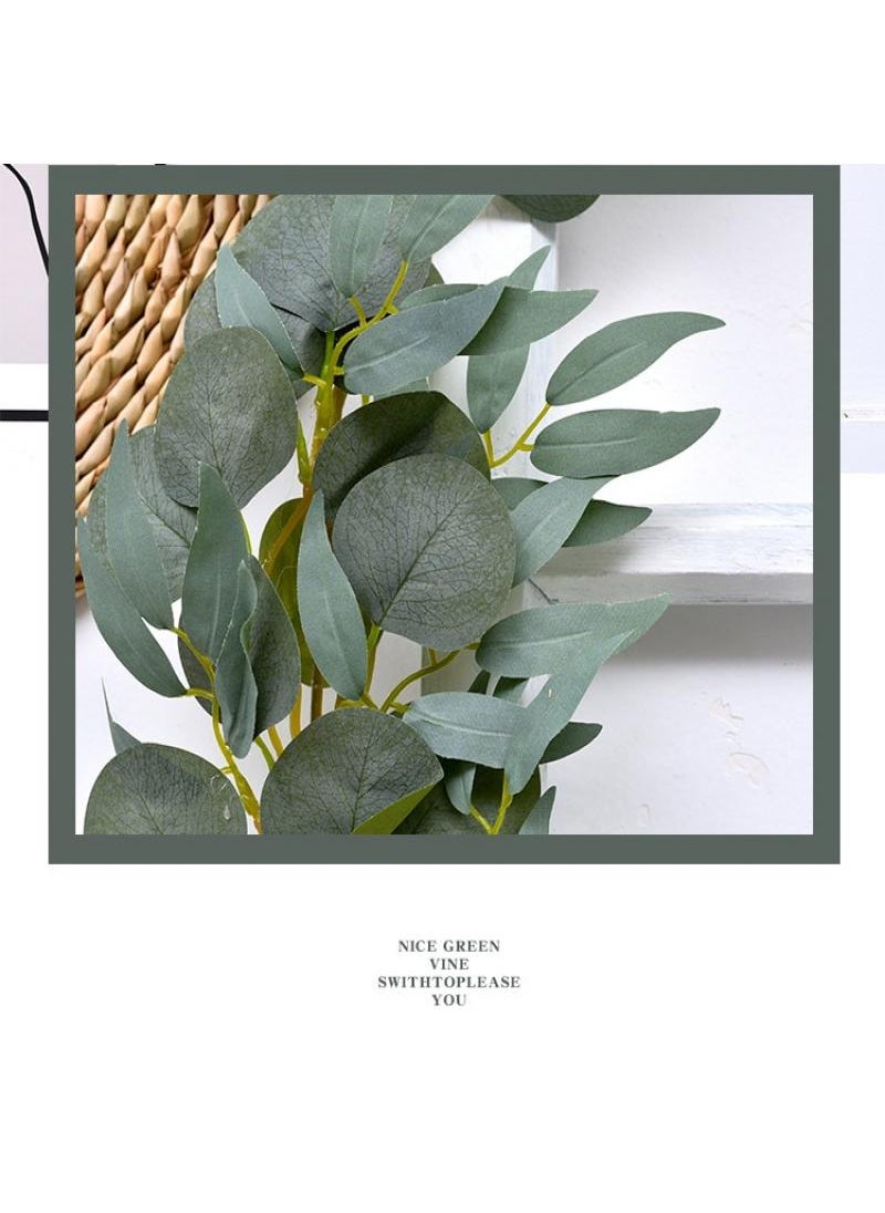 Generic - 2-Pieces Artificial flower Eucalyptus canes leaves decorative flower - Image 1