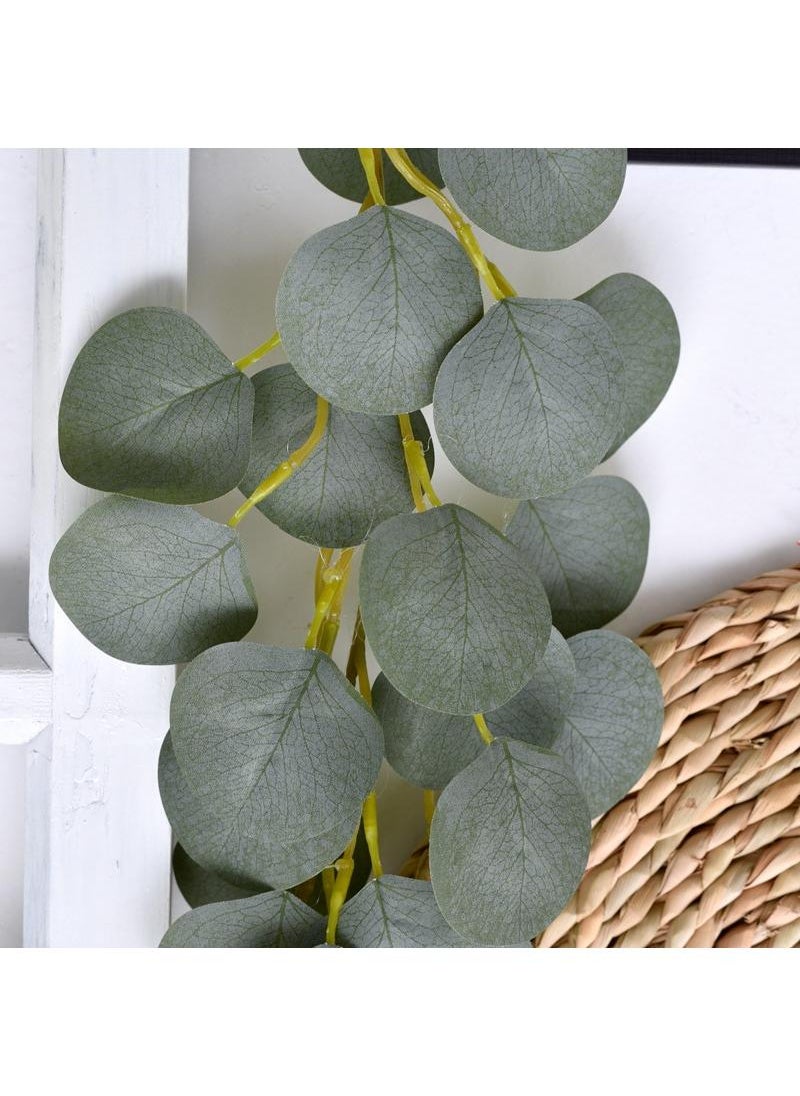 Generic - 2-Pieces Artificial flower Eucalyptus canes leaves decorative flower - Image 1