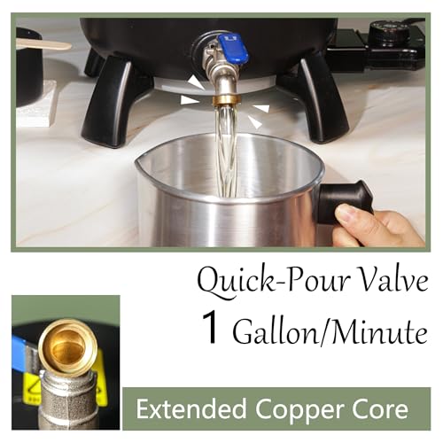 Aroparc Wax Melter for Candle Making, 6Qts Candle Wax Melting Pot with Spout for Soy Wax Soap Base Easy Pour & Non-Stick & Temps - Image 3