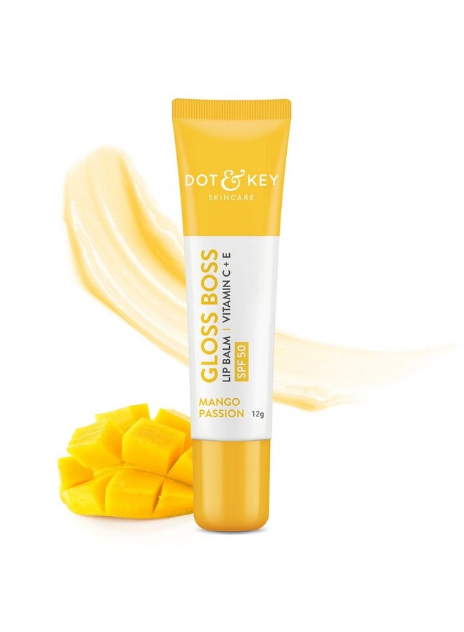 Dot & Key Mango Passion Non Tinted & Colorless Lip Balm for Men & Women with SPF 50 (12gm) | Moisturization | Winter Care Lip Balm for Moisturized Lips| For Smoky, Dark & Dry Lips - Image 1