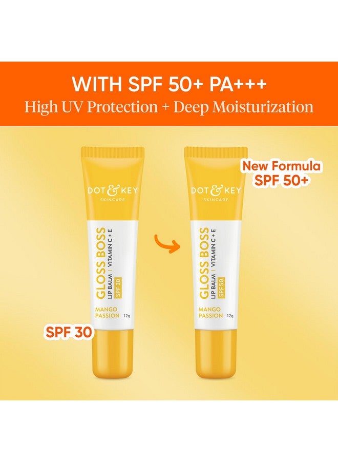 Dot & Key Mango Passion Non Tinted & Colorless Lip Balm for Men & Women with SPF 50 (12gm) | Moisturization | Winter Care Lip Balm for Moisturized Lips| For Smoky, Dark & Dry Lips - Image 2