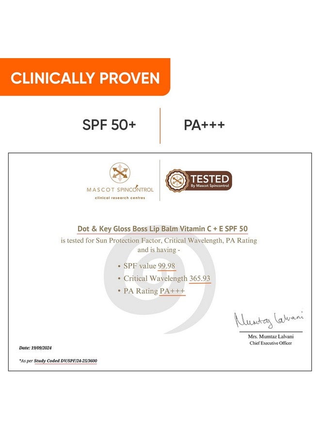 Dot & Key Mango Passion Non Tinted & Colorless Lip Balm for Men & Women with SPF 50 (12gm) | Moisturization | Winter Care Lip Balm for Moisturized Lips| For Smoky, Dark & Dry Lips - Image 3