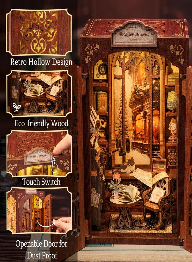Cutefun Book Nook Kit - DIY Miniature House Kit for Bookshelf Decor, Book Nook Kits for Adults & Beginners, 3D Wooden Puzzle Dollhouse, Ideal Gift for Family and Friends (Count Cat's Study) - Image 3