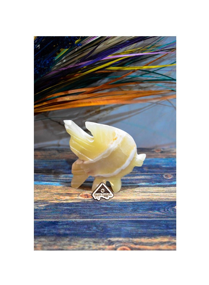 Egypt Antiques Alabaster fish figurine from Egypt Antiques, handmade 100% natural - Image 2