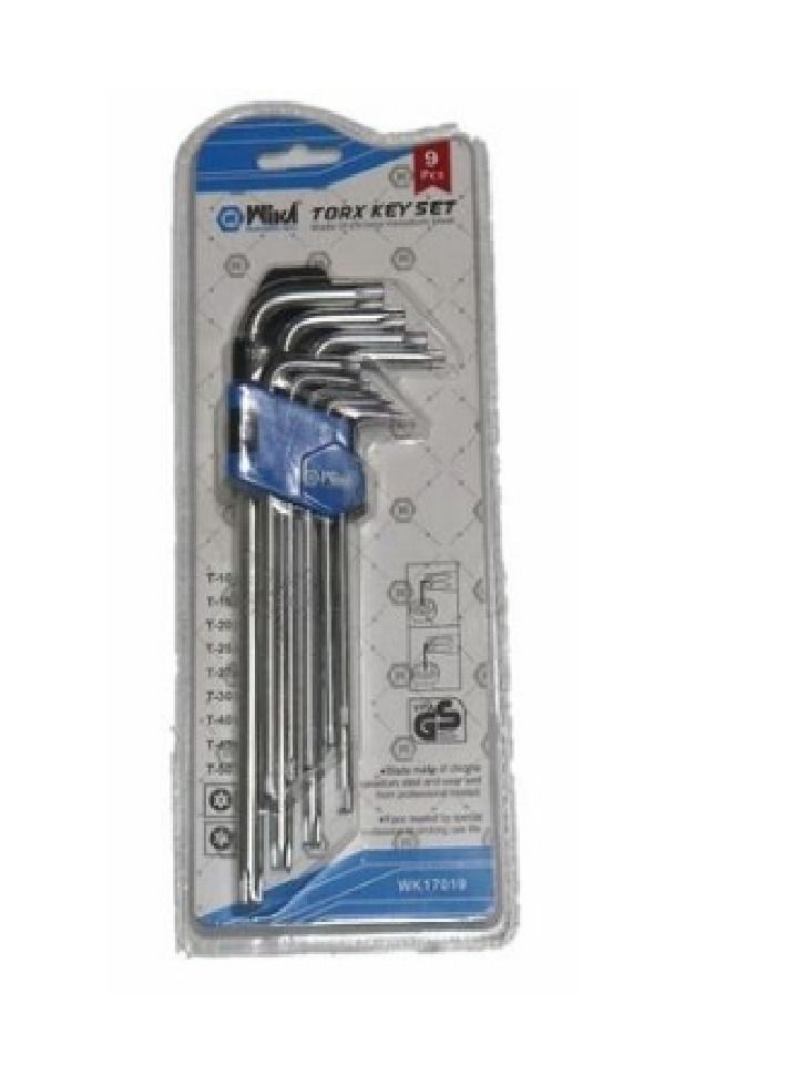 Wika Torx Key Set, WK17019, T10 to T50, 9 Pcs/Set