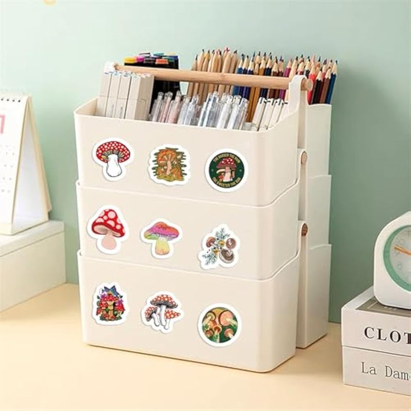 Mushroom Rolls Small Stickers for Kids 500Pcs Cute Circle Teacher Supplies Stickers for Kids Classroom 10 Designs Motivational Stickers for Training Reward (Mushroom) - Image 4