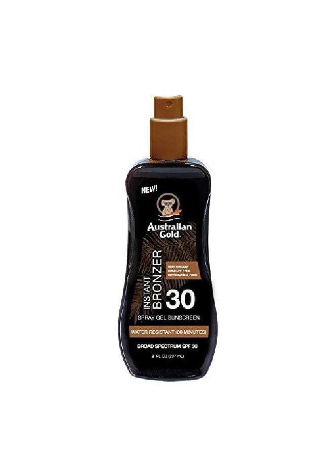 Australian Gold Spray Gel Sunscreen With Instant Bronzer Spf 30 8 Ounce | Moisturize & Hydrate Skin | Broad Spectrum | Water Resistant | Nongreasy | Oxybenzone Free | Cruelty Free  - Image 1
