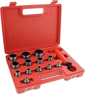ABN Hollow Punch Kit Leather Punches Tools Hole Punch Set Gasket Punch Set Gasket Cutter 3/16 to 1-3/8in (5-35mm) - Image 1